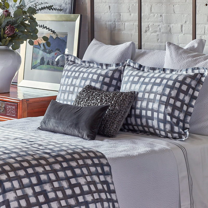 Duchess Rectangular Pillow Cover & Insert, Coal, Rectangle 10"H x 22"W