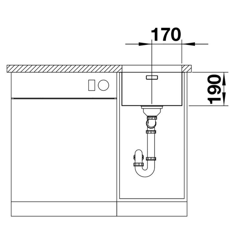 Andano 38 x 44cm Undermount Kitchen Sink
