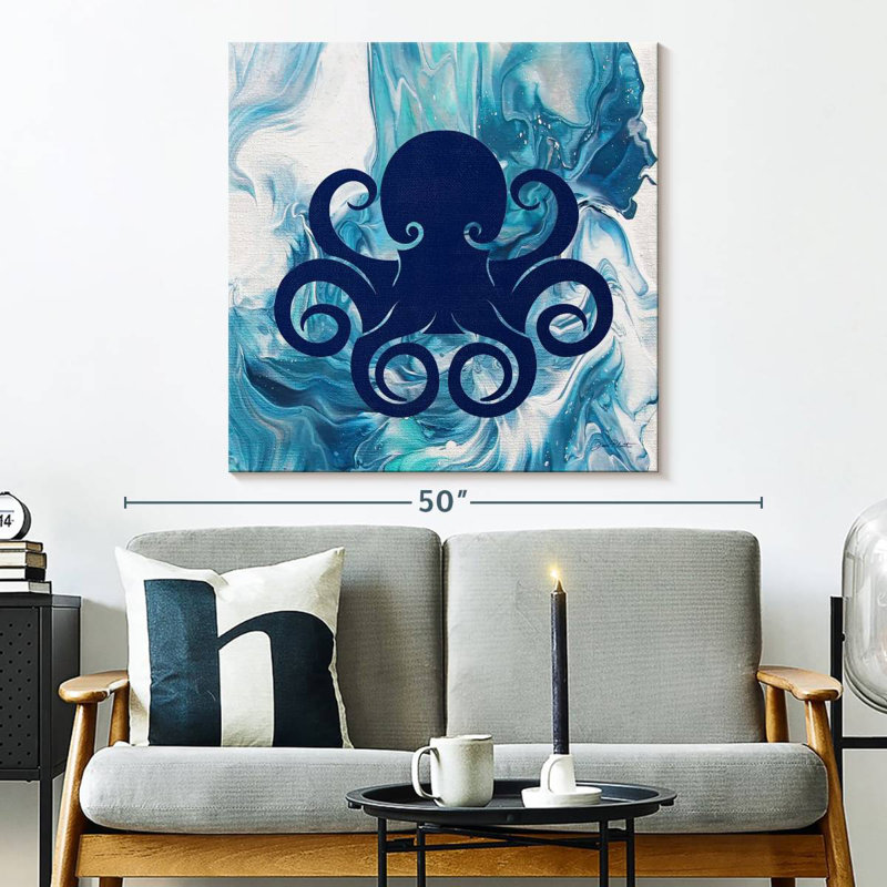 Brampt Abstract Ocean VIII, 33" H x 33" W
