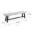 Sandblast Finish Acacia Wood Dining Bench With Rustic Metal Frame, Perfect For Outdoor And Indoor Use-1292893149