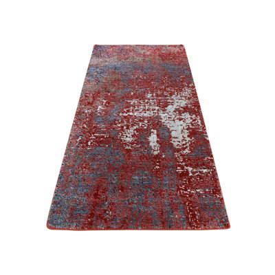 Tapis 100% laine 2 pi 4 po x 4 pi 7 po rouge moderne noué à la main 17B128F2B6DC4156849CE55961E1EED1