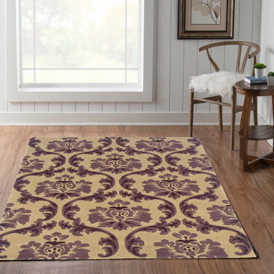 Equelle Handmade Rug Cream And Purple
