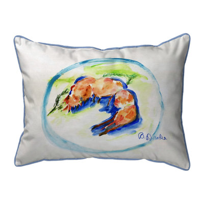 Shrimp Plate Indoor/Outdoor Pillow