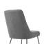 Chaises de salle à manger en tissu et métal gris quartz