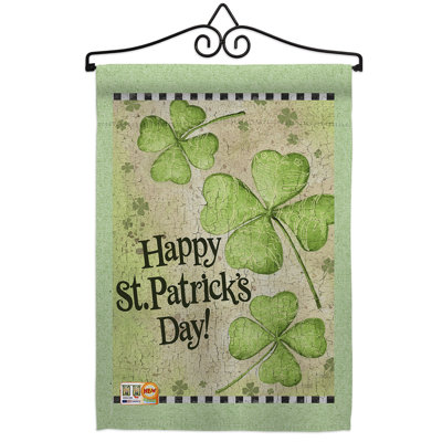 Double Sided 18.5'' H x 13'' W Polyester St. Patrick's Day Flag Set