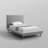 Clodean Linen Upholstered Platform Bed-267020814-267020800