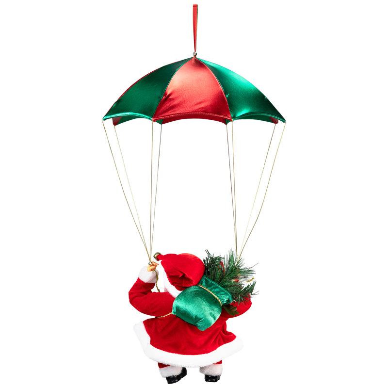Santa Claus With Gifts Parachute Christmas Decoration - 32"