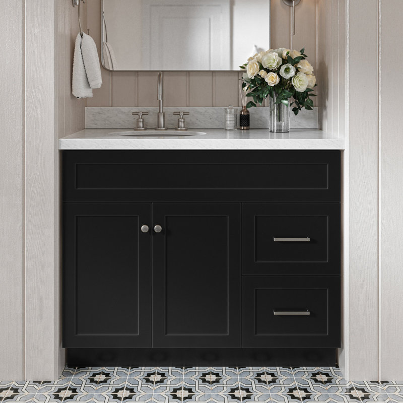 Ensemble de meuble-lavabo simple 43 po Abell, Noir