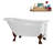 58" Streamlin Clawfoot Tub,Tray,Drain, Clawfeet-101628930-102219865