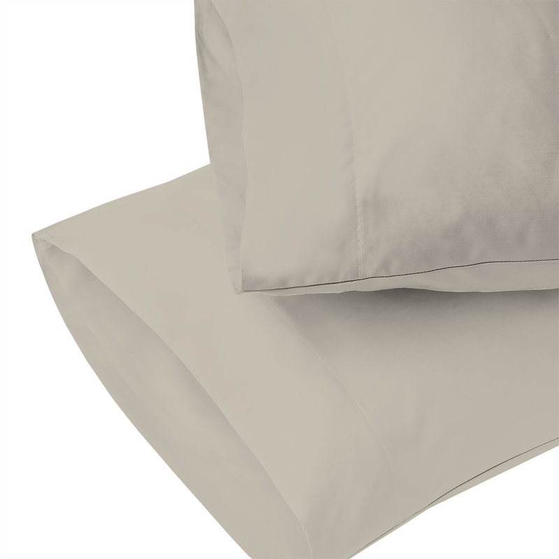 Taies d'oreiller 100% coton ultralégères, Standard, Brun clair