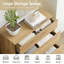 Tables de chevet en bois 3 tiroirs avec pieds en métal Aadam-1556714686