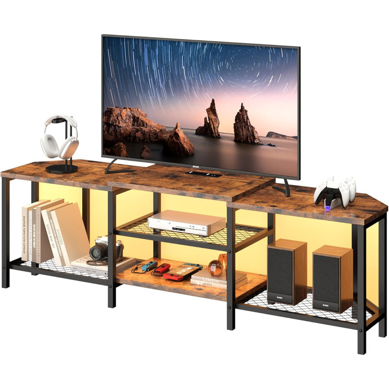Unfinished TV Stand for TVs up to 75", Brown