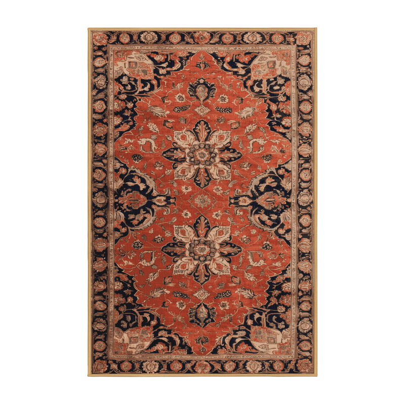 Tapis brun lavable à la machine, Rectangulaire 2 pi x 3 pi