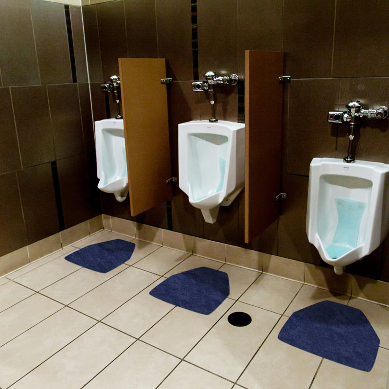 G-Floor Drip & Dry Urinal Mats, 19"W x 20"L, Blue