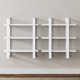 Solid Wood Floating Shelf with Adjustable Shelves