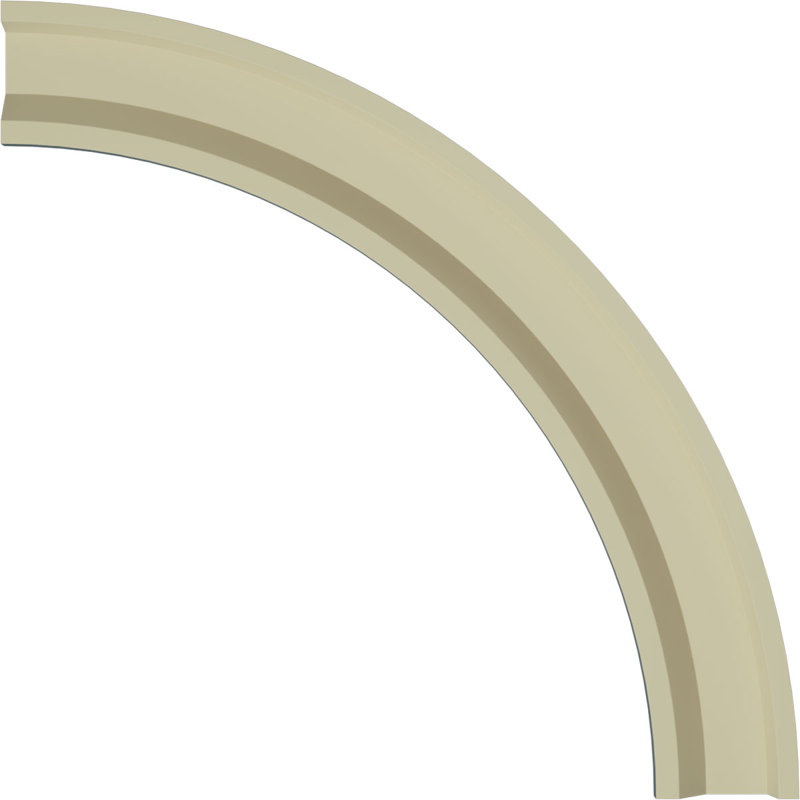 Ensemble d'anneaux de plafond 40 po x P 1/2 po x P 33 1/4 po x l 3 5/8 po x P 1 1/8 po, Simple (1/4 d'un cercle complet)