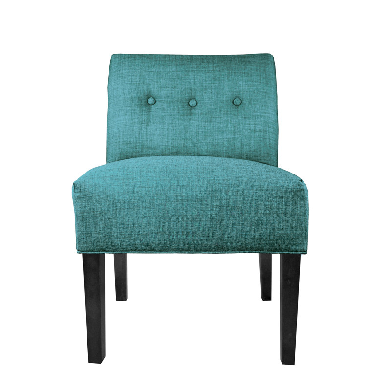 Zaylee Upholstered Slipper Chair, Teal