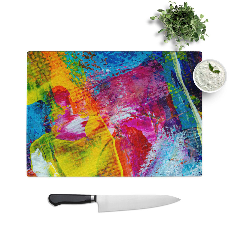 Tempered Glass Art Painting Vol.202 Chopping Board, 28.5 cm W x 20 cm L