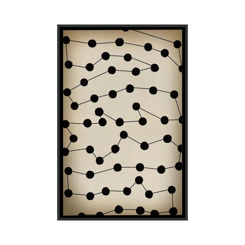 « modern accumulation », impression sur toile, Toile avec cadre noir, Pas de tapis, H 48 po x l 32 po x P 1,5 po