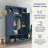 White Farmhouse Hall Tree & Storage Bench - All-in-One Entryway Organizer with Dual Cabinets & 7 Hooks-539799167