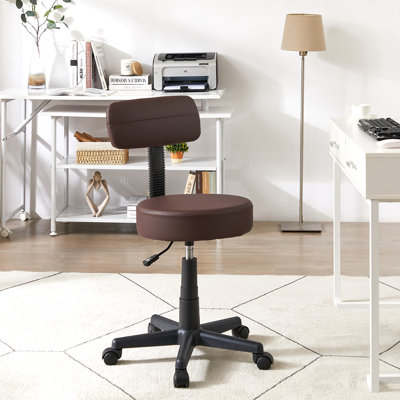 Kylis Backed Adjustable Height Industrial Stool
