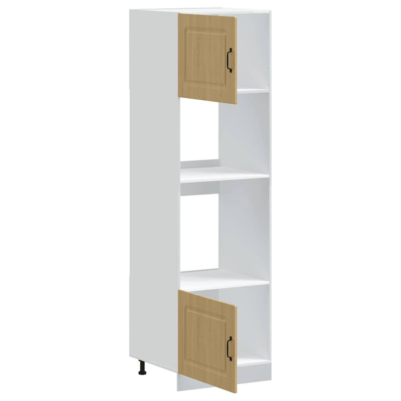 Oven Cabinets 2 Pcs Lucca Engineered Wood, Sonoma Oak