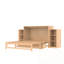 Lit escamotable double avec tiroirs et tablettes de rangement spacieux-640547591