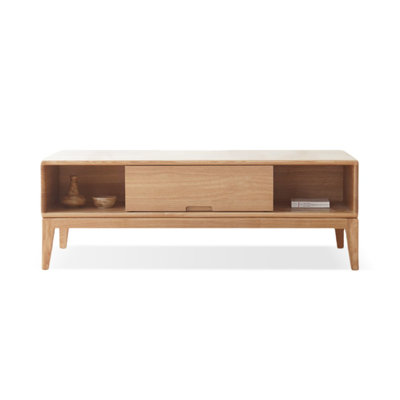 47.24" Burlywood Solid Wood Rectangular Coffee Table