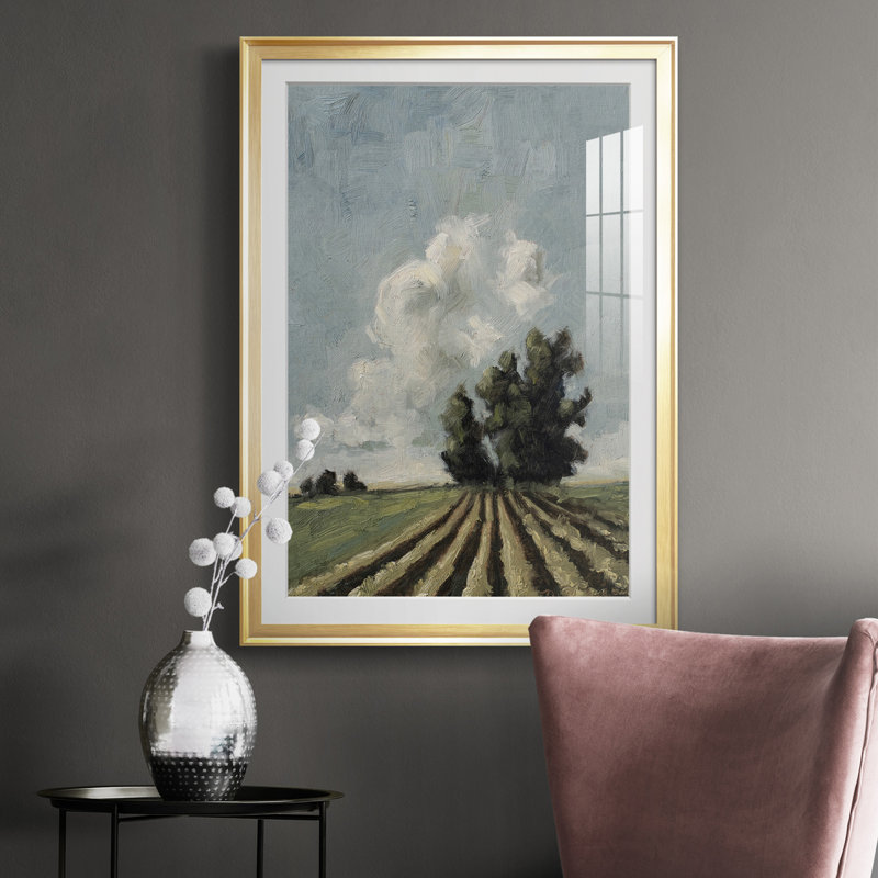 Copse Of Trees - reproduction de cadre photo, H 24,5 po x l 18,5 po x P 1 po, Cadre doré