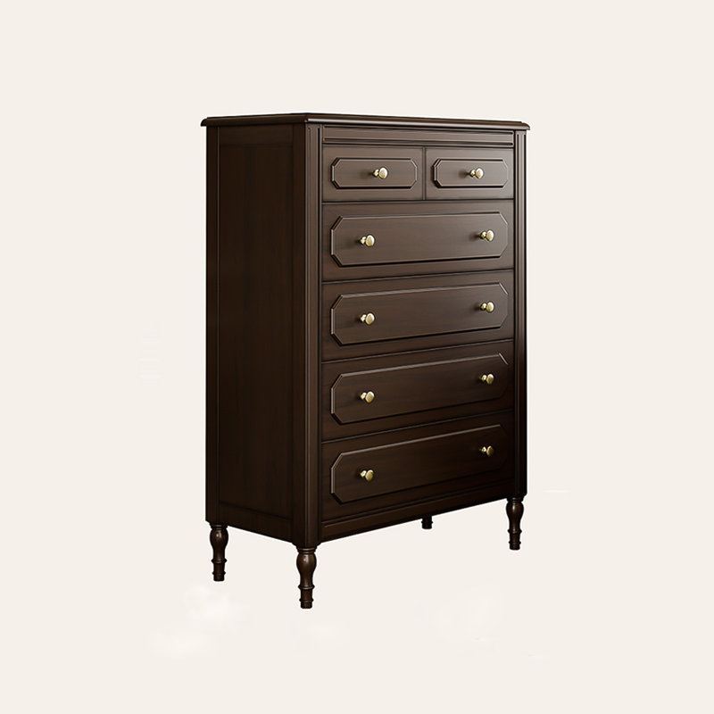 Armoire à 33 tiroirs en bois de cerisier noir 33,86 po