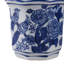 Contenants de rangement en grès cérame à motif floral et scénique traditionnel Glam Decor pour la maison ou le bureau, ensemble de 2 à 4 po - bleu et blanc