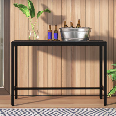 Arboleya Rectangular Iron Outdoor Bar Table
