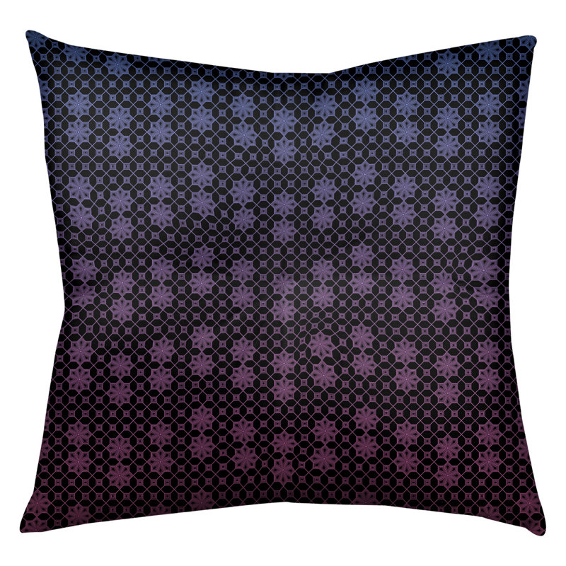Coussin Katelyn Elizabeth, 26 po x 26 po, Bleu / rose