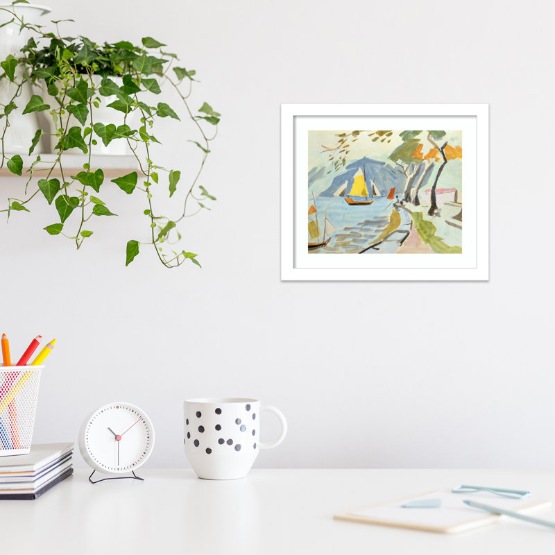 Macau Shoreline Framed On Paper by Anne Durham Print, White, 11" H x 13" W x 1" D