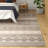 Jacques Hand Woven Wool/Cotton Striped Rug in Gray/Ivory-1634586412