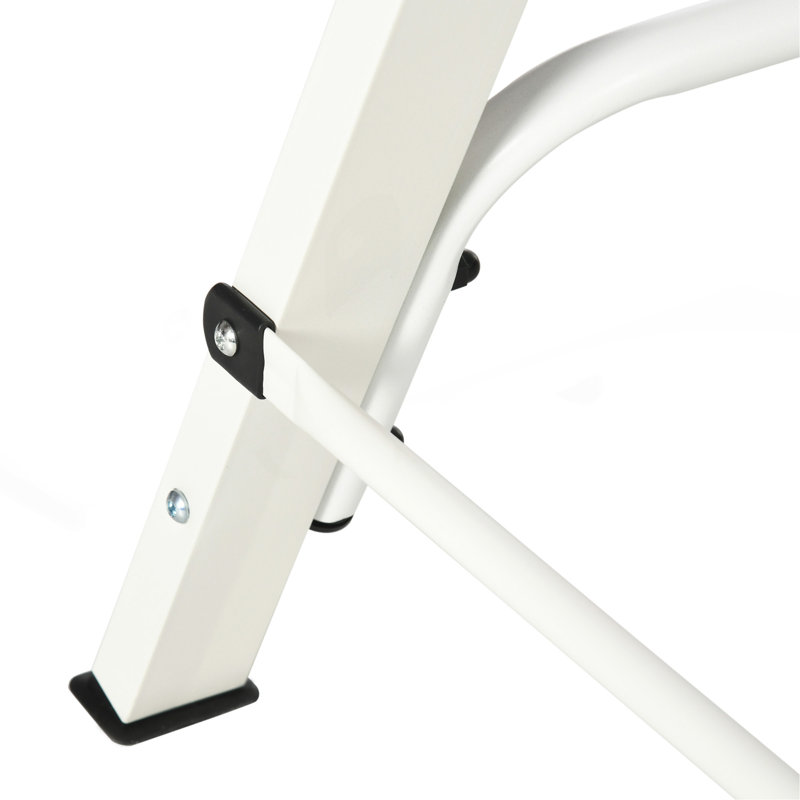 Portique de balancelle en métal blanc, structure de chaise suspendue robuste, capacité de poids de 528 lb, pour aire de jeu sur la pelouse du patio
