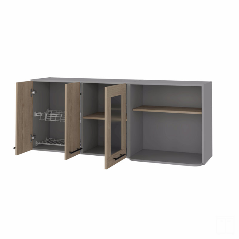Armoire murale 3 tablettes 3 portes