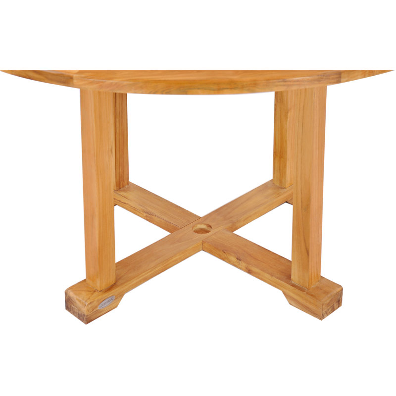 Hatteras Outdoor Round Teak Dining Table, 48"