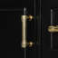  Meuble-lavabo 24 po avec lavabo en céramique et porte à fermeture douce et 3 tiroirs - noir-425517059