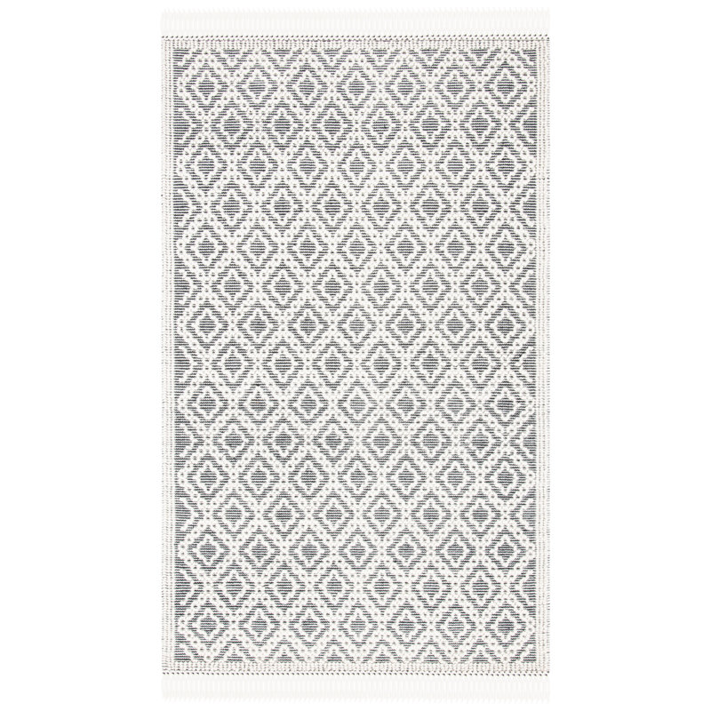 Nakita Natura Hand Woven Wool Geometric Rug, Rectangle 4' x 6'