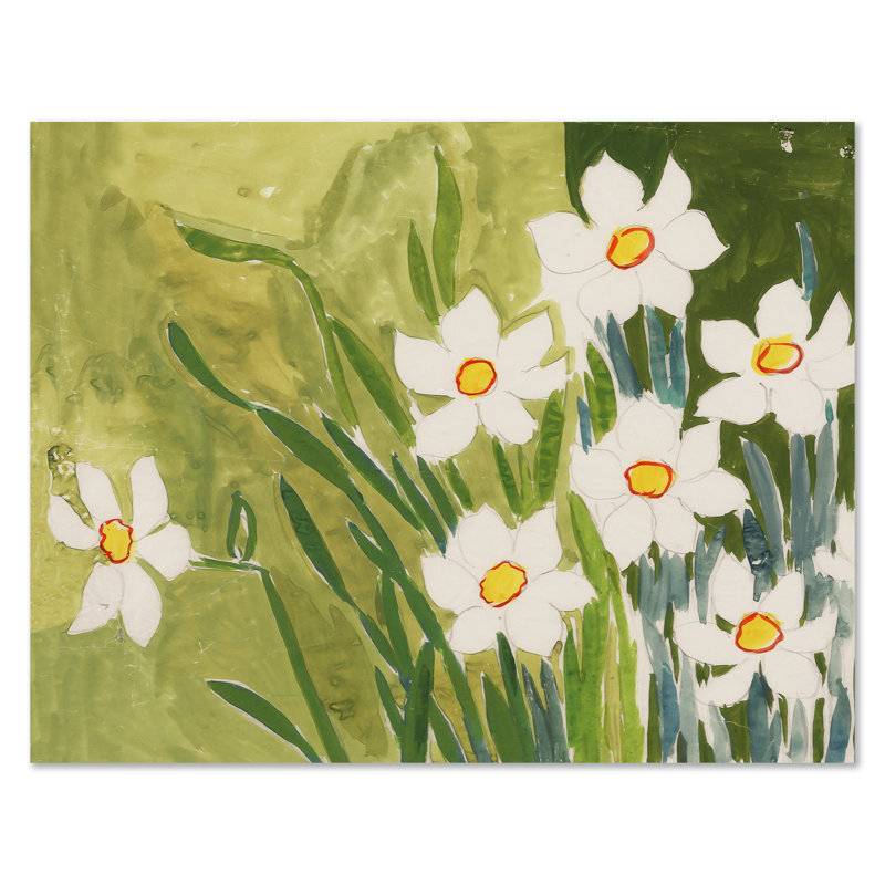 Fleur blanche par Paule Marrot - impression, Unframed, H 42 po x l 54 po x P 1,25 po