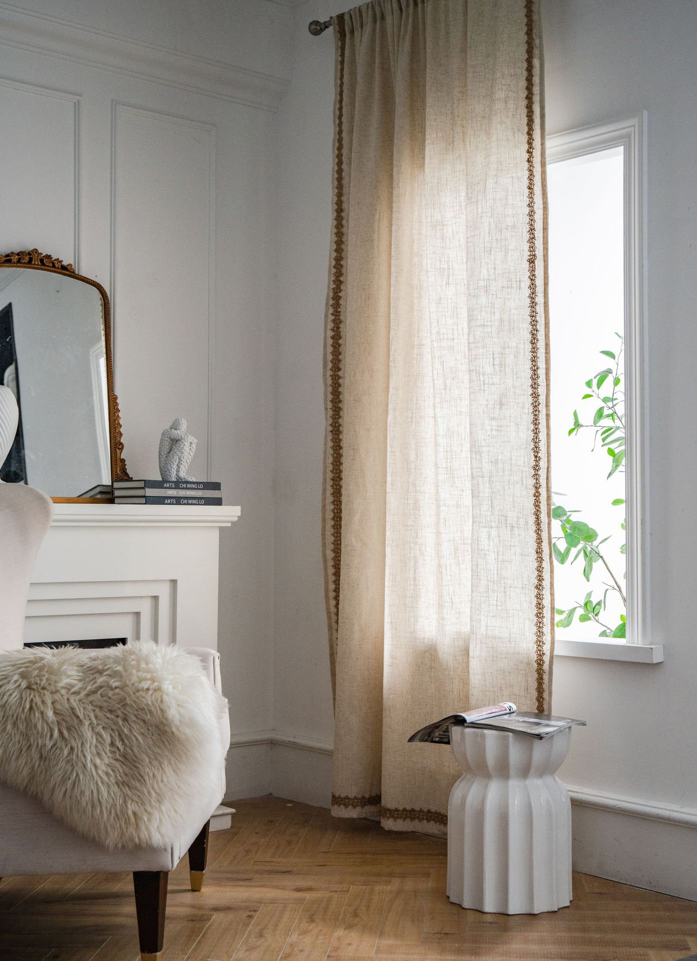 Gracie Oaks Bowerville Cotton Blend Semi-Sheer Curtain Pair | Wayfair