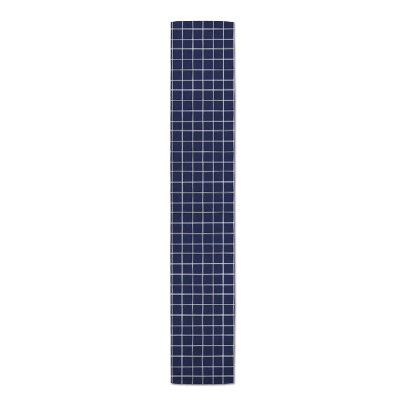 Chemin de table Canvar, 90 po x 16 po, Bleu marine