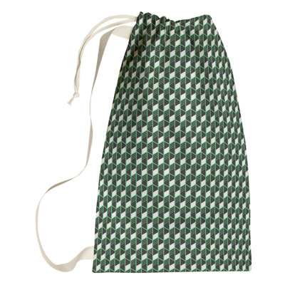 Sac à linge à rayures géométriques