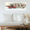 Art mural de salon blanc encadré et serein, 39 x 1 x 15 po, 7 lb, bois et papier, décor multicolore 4U pour la chambre,