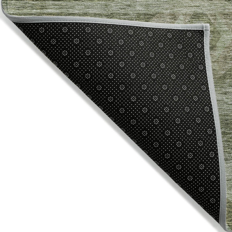 Tapis intérieur / extérieur lavable 5 pi x 8 pi vert olive et vert fougère