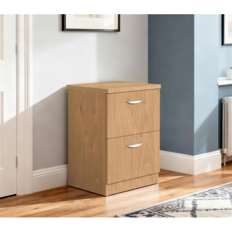 48cm Wide 2 -Drawer File Cabinet, English Oak