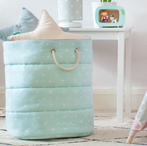Abner Toy Bag, Mint/Grey