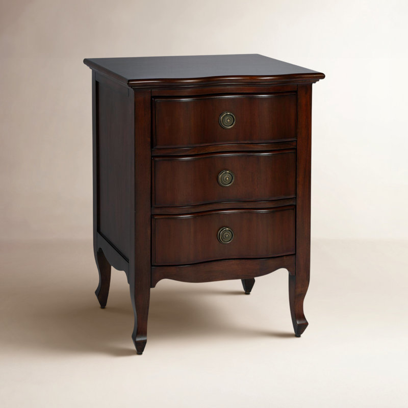 Jahmar Nigel 21.5 in. W Rectangular Wood 3 Drawer Accent Chest, Dark Brown
