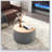 Round Storage Ottoman, 2 in 1 Function, Work as End table and Ottoman